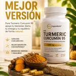 🌿 Pure Turmeric Curcumin 95 – Bienestar y Energía Natural ✨