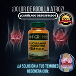 Glucosamina + Condroitina + MSM + Vitamina D   Soporte diario para rodillas, caderas, espalda y manos.