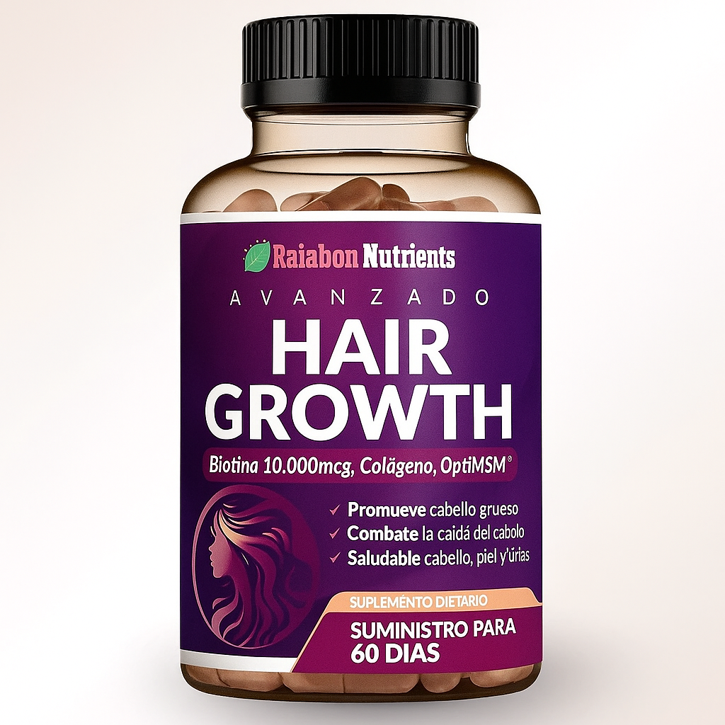 Hair Growth® Vitamina para cabello con Biotina x 120 cápsulas