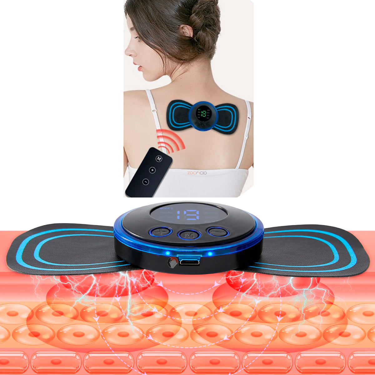 CoraPulse™ - Masajeador Eléctrico con Tecnología TENS (pv)